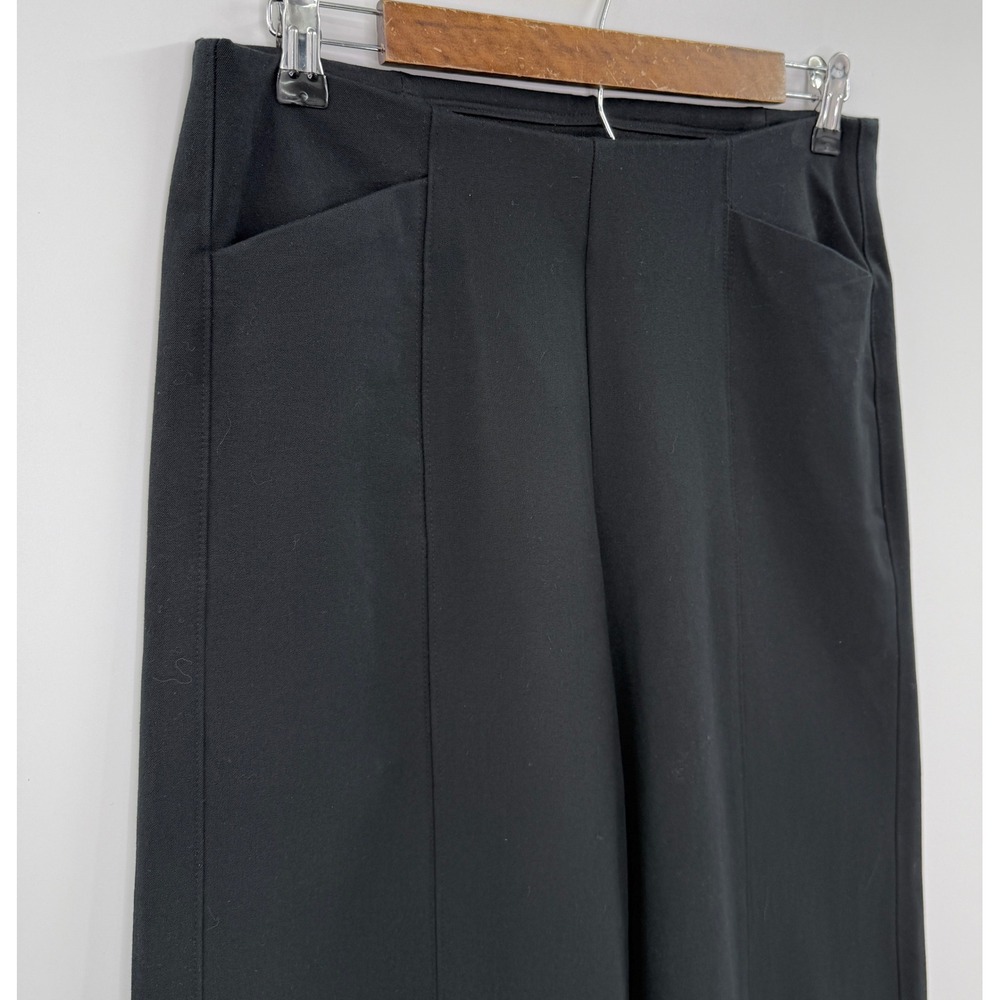 Old Navy High Rise Wide Leg Black Pants Trouser Medium Stretch Boho Professional - Picture 4 of 11